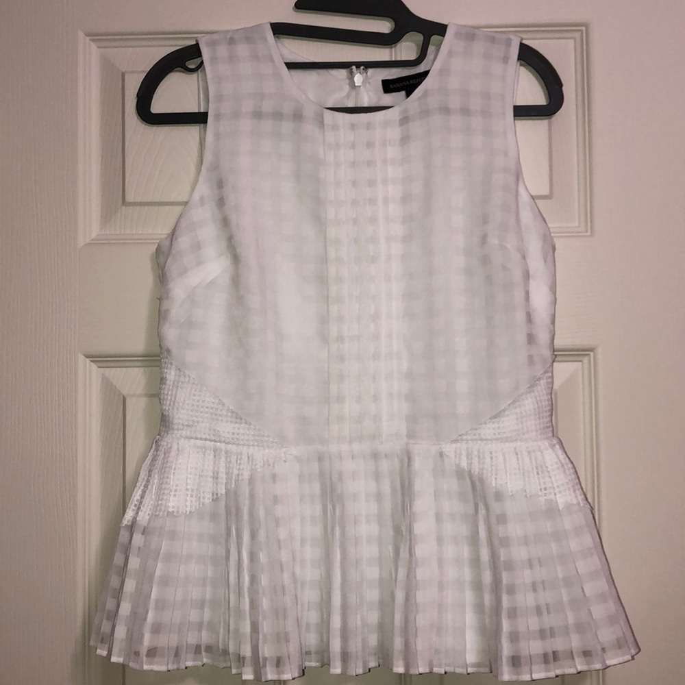 Banana Republic Pleated Peplum Top